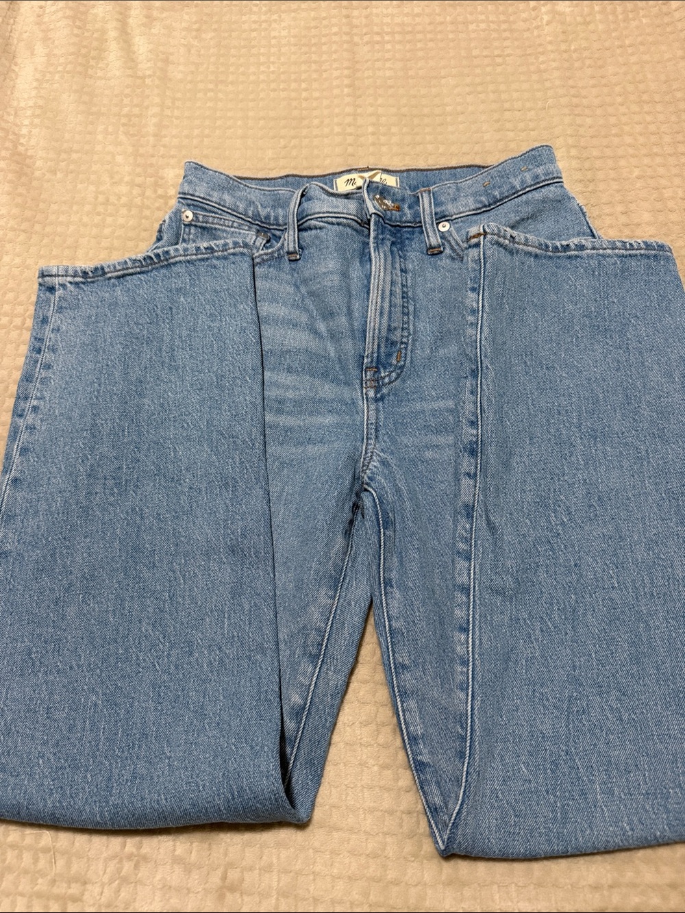 Madewell Straight-Leg Light Blue Jeans